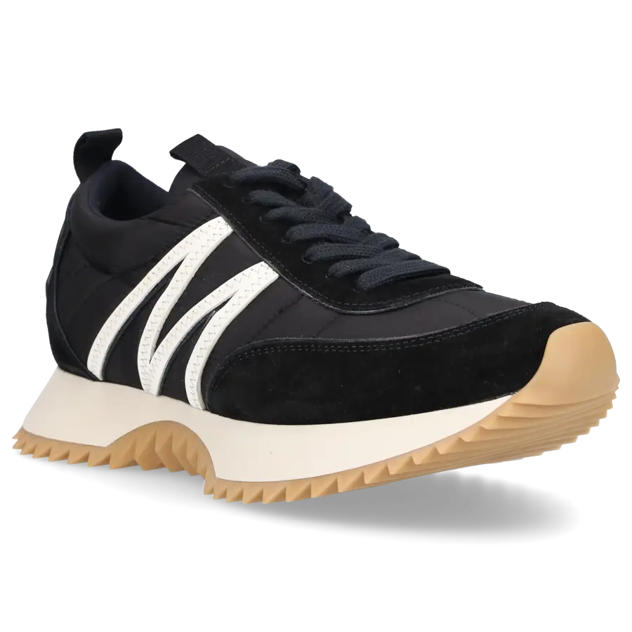 Moncler - Sneaker low PACEY Veloursleder Nylon - schwarz