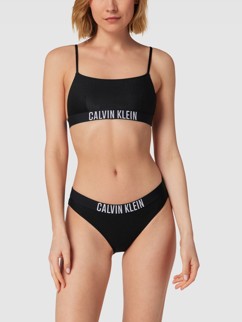 Bikini-Oberteil mit Label-Detail Modell 'INTENSE POWER' in schwarz