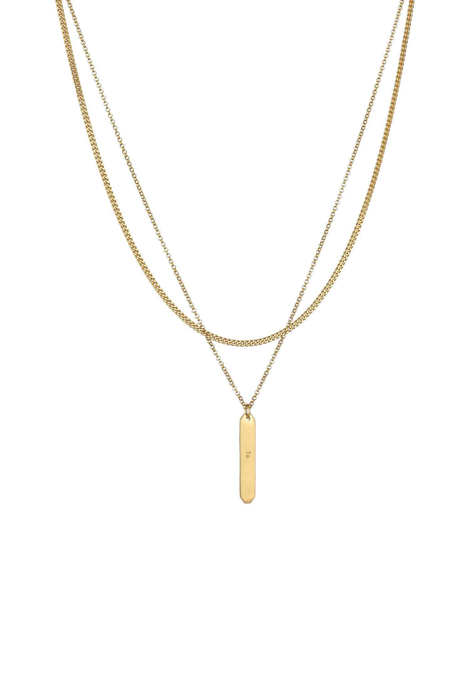 Obesek Elli Geo Minimal Trend Classic za plenice za ženske iz 925 sterling srebra, pozlačen