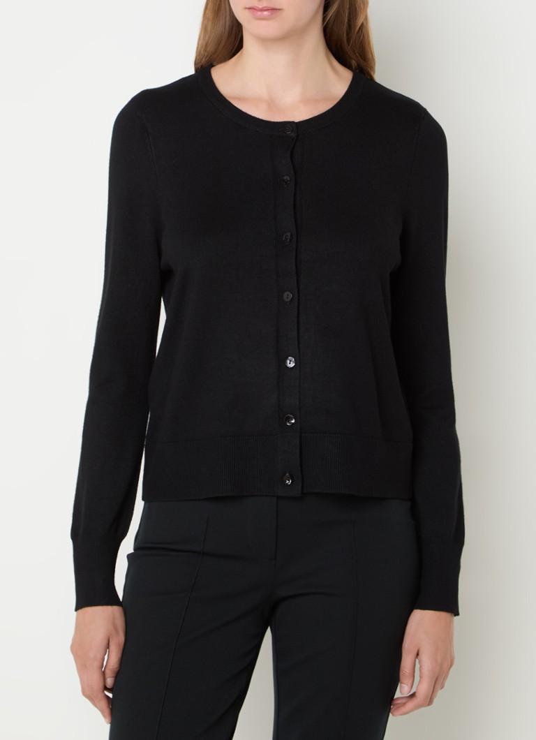 Cardigan estivo a girocollo in maglia fine