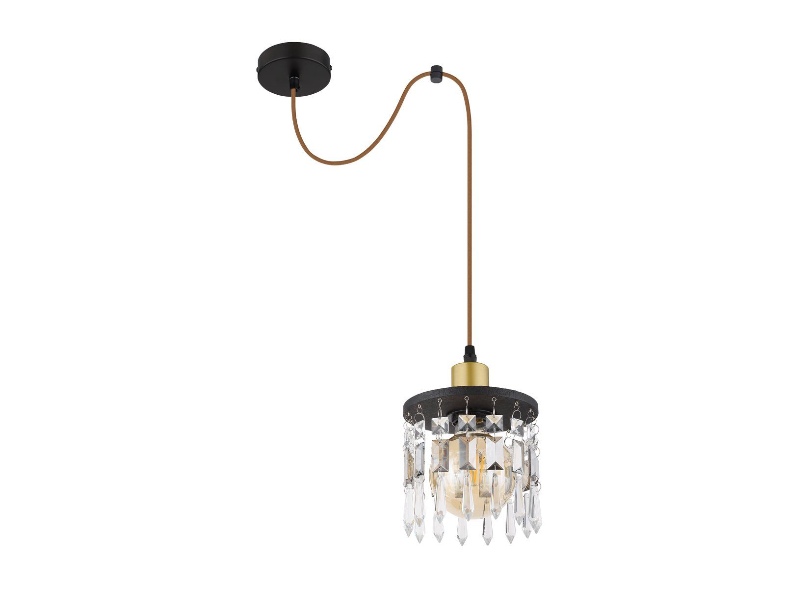 meineWunschleuchte LED Pendelleuchte, LED wechselbar, warmweiß, ausgefallene kleine Designer Lampe für übern Esstisch hängend, Ø 15cm