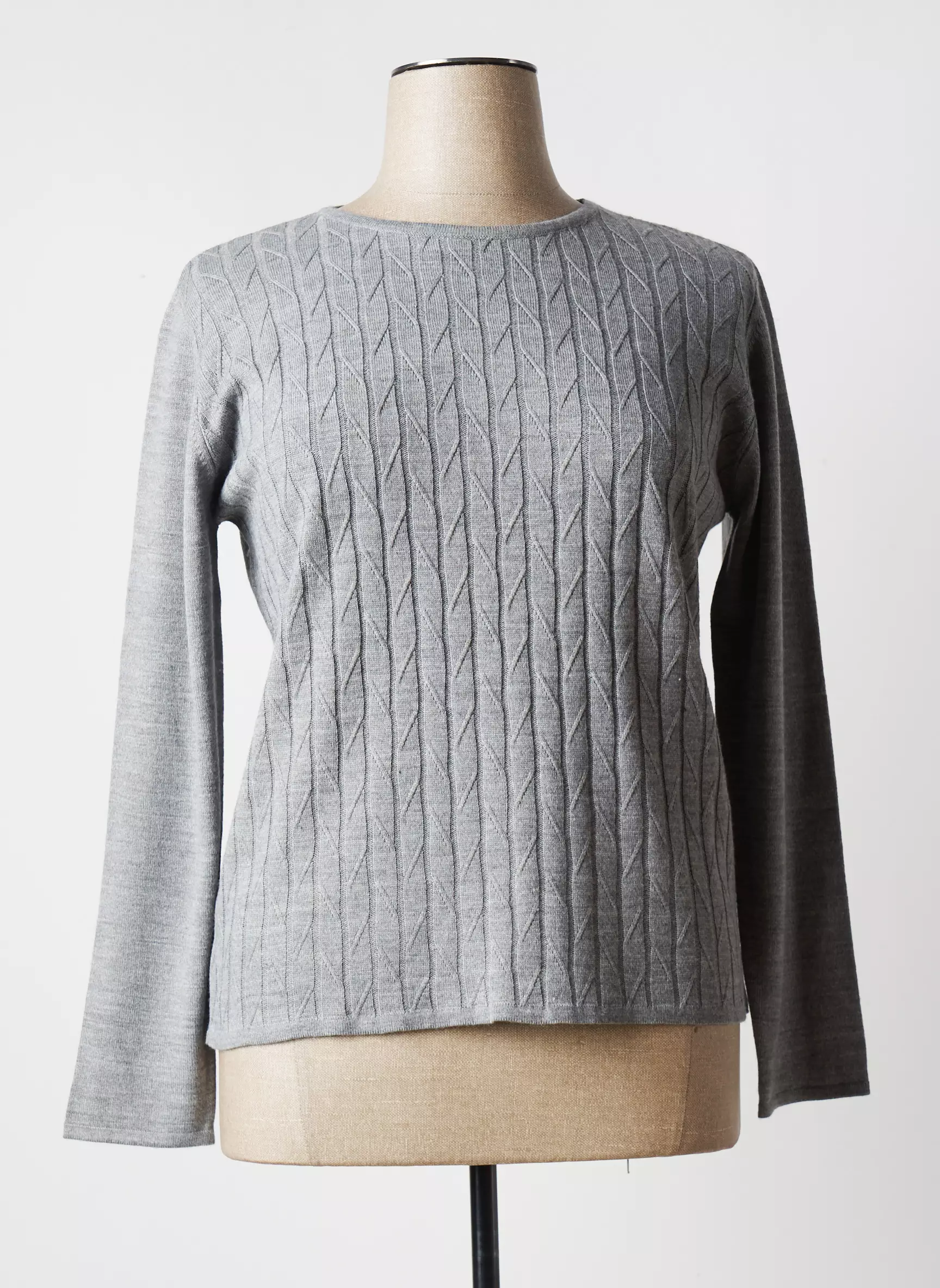 Fil Maille Pulls Femme couleur gris