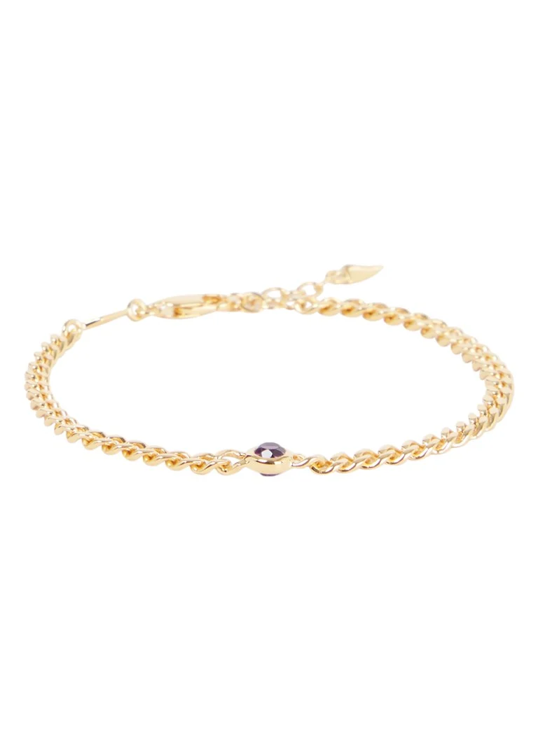 Missoma Birthstone bracelet February gold-plated