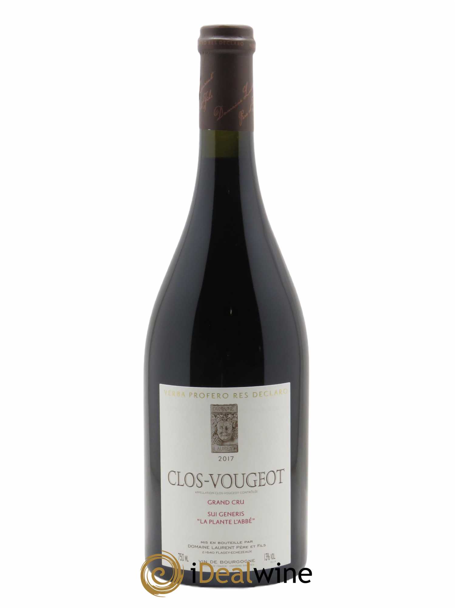 Clos de Vougeot Grand Cru La Plante de l'Abbée Dominique Laurent  2017 - Lot de 1 Bouteille