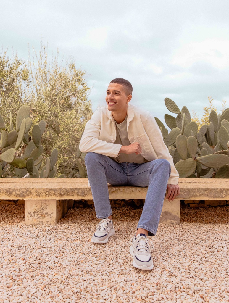 Lennox - Blanc - Marine - Denim - Gris