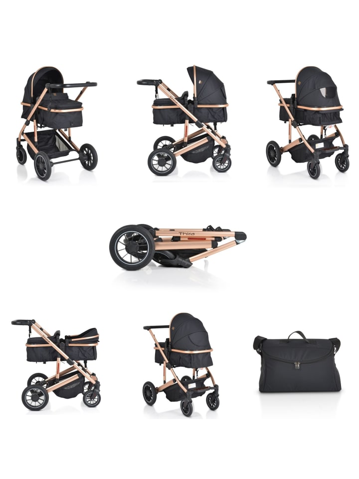 Moni Kombikinderwagen 2 in 1 Thira in schwarz günstig kaufen onesize