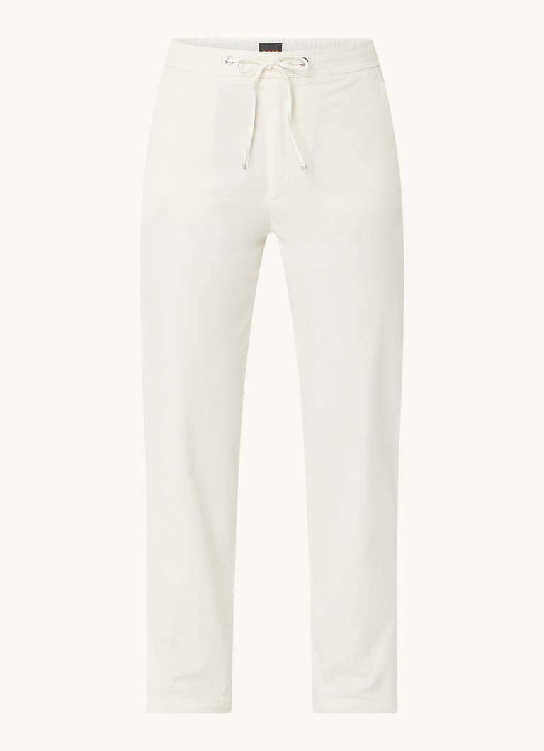 HUGO BOSS Tapata high waist straight fit cropped trousers with side pockets