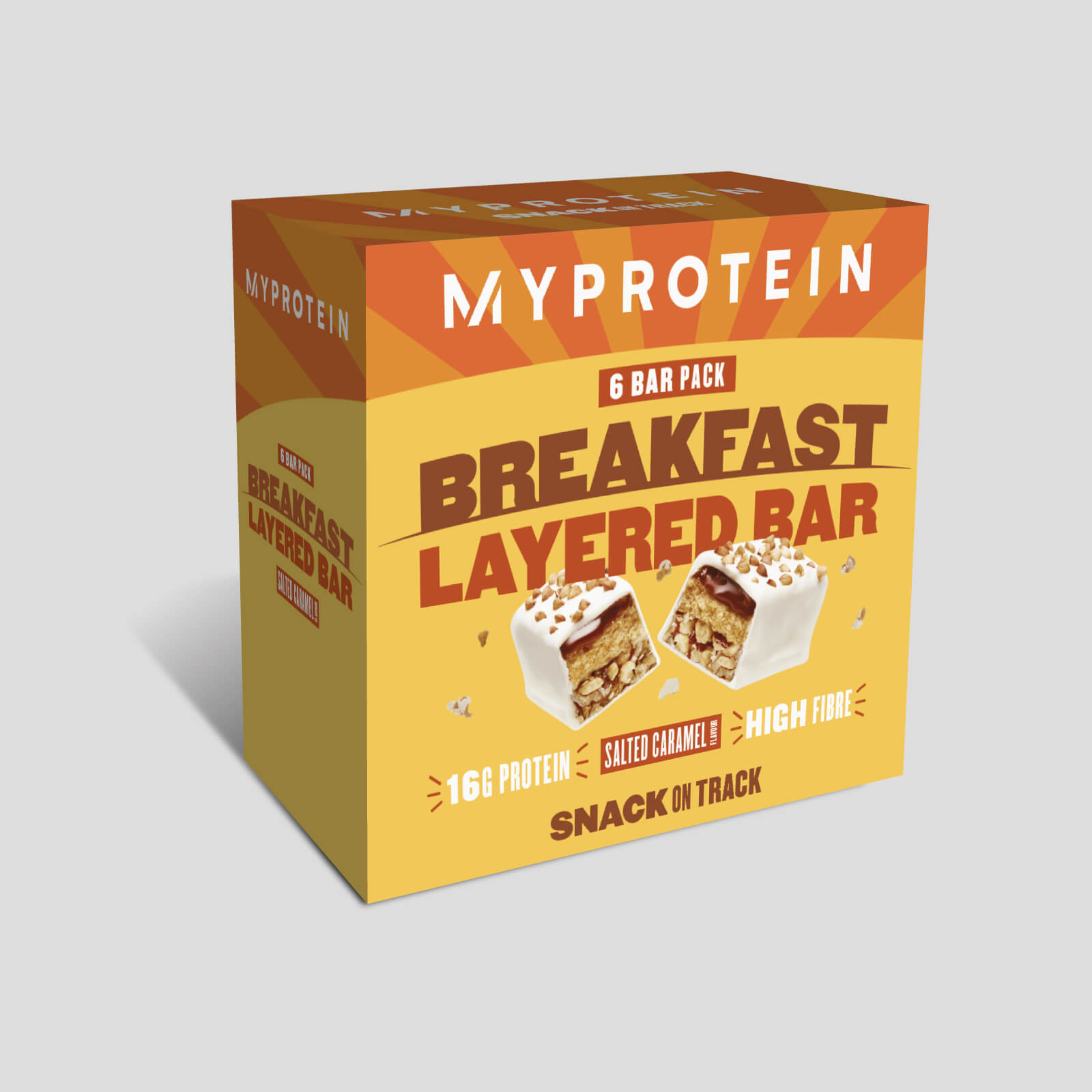 Breakfast Layered Bar, Salted Caramel, 6 x 60g