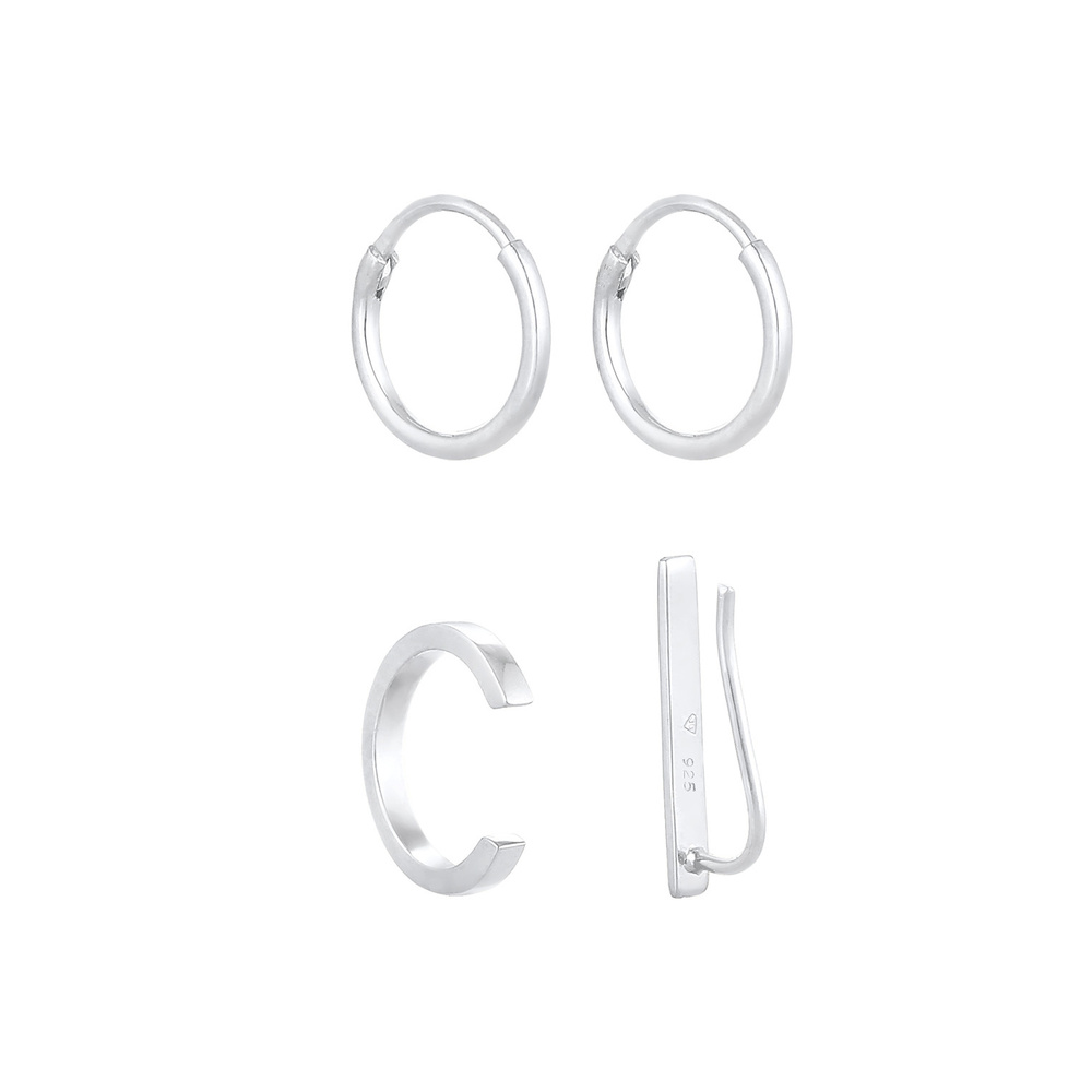 Elli Elli Boucles d'Oreilles Créoles Earcuff Earclimber Trend Blogger Basic Boucles d' Boucles d'oreilles