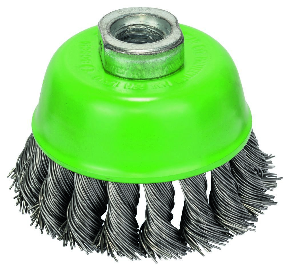 Perie de sârmă Bosch Blue Accessories 2608622060, 75 mm, împletită din oțel inoxidabil, M14