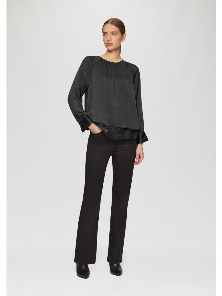 s.Oliver BLACK LABEL Bluse langarm in Schwarz günstig kaufen