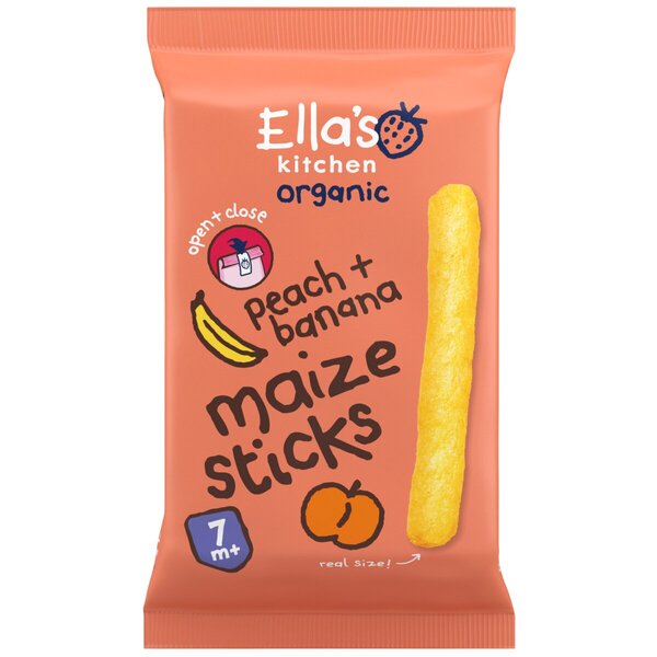 Ella's Kitchen 7M Peach Banana Maize Sticks 16g
