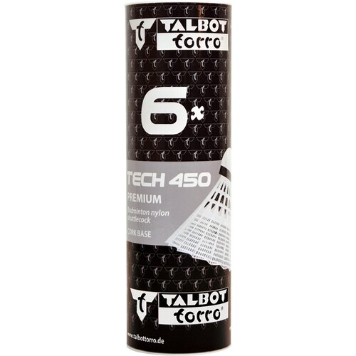 TALBOT-TORRO BADMINTONBALL TECH 450, PREMIUM NYLONFEDERBALL, 6ER DOSE