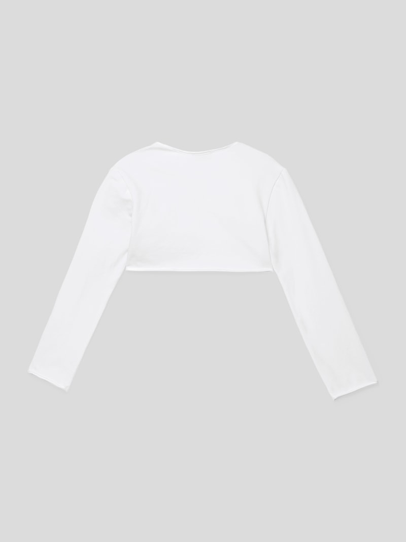 Bolero mit floralem Detail in weiß