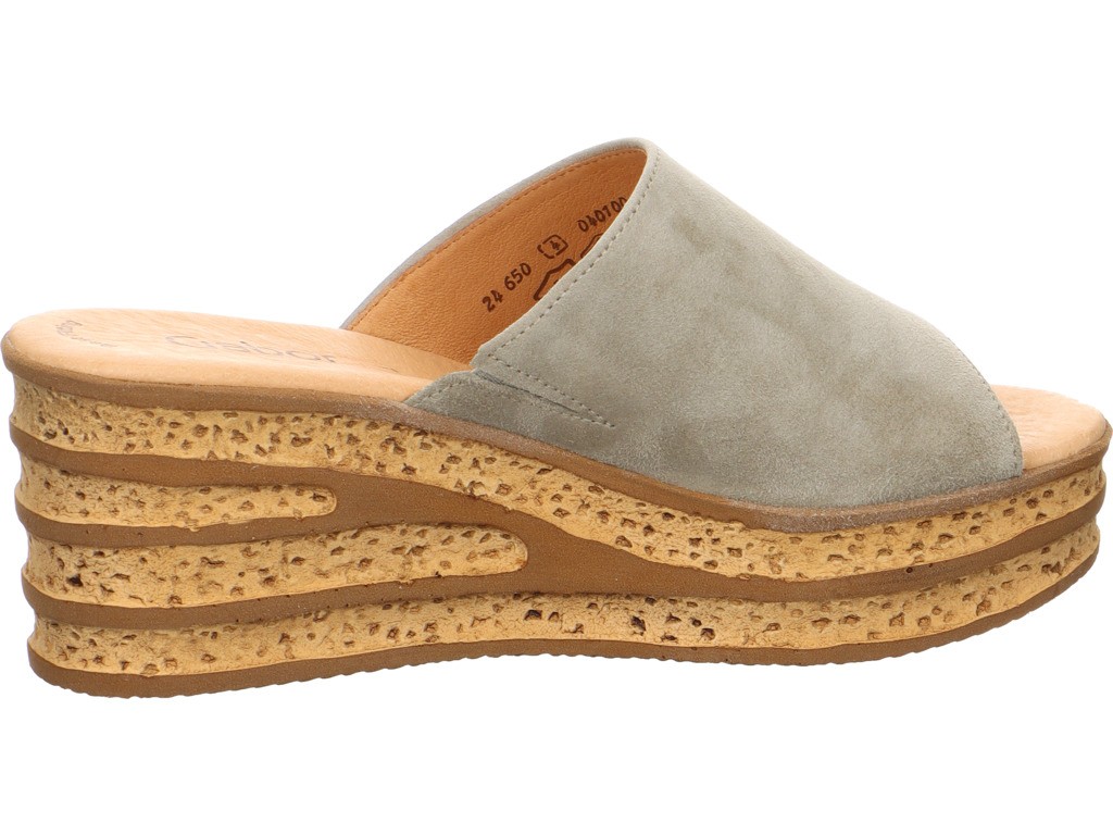 GABOR Pantoletten grün Gabor Fashion Pantolette 24.650.11 Grün