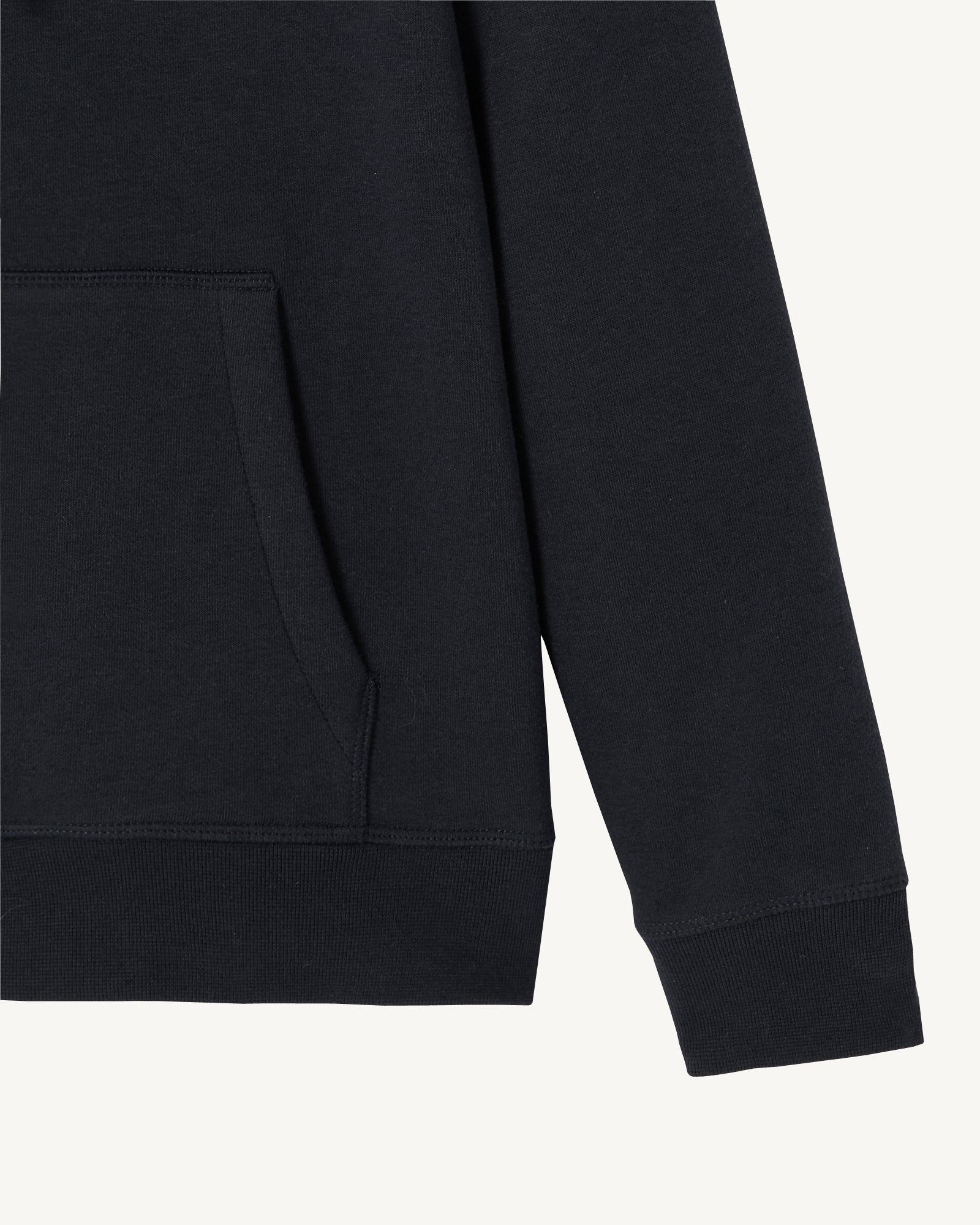 Sweat à capuche femme en coton biologique Noir Livia