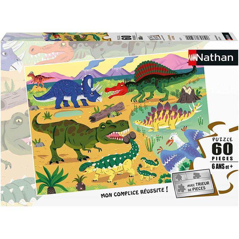 Puzzle Les dinosaures du crétacé 60 pièces