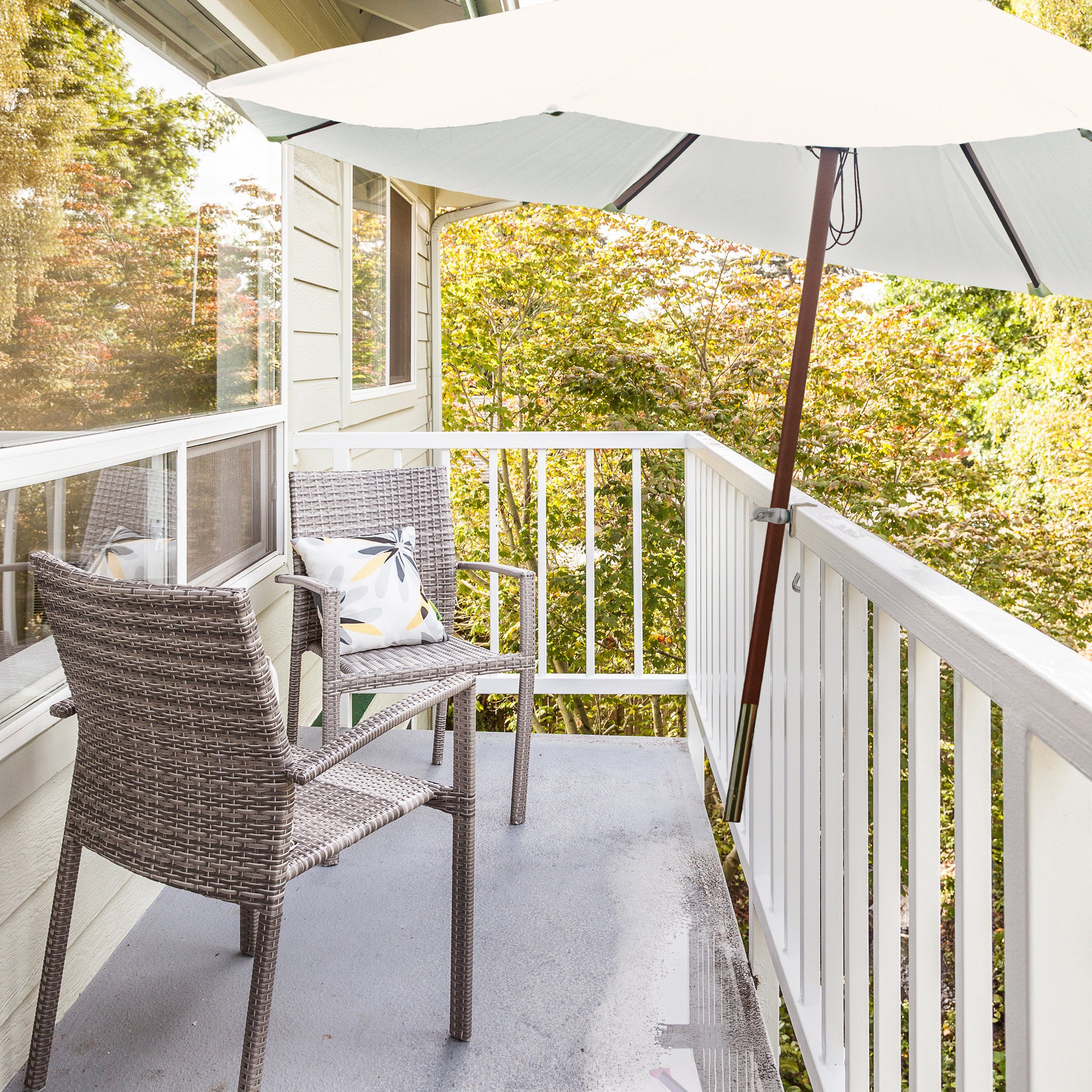 relaxdays Balkonklammer Sonnenschirm Tischbefestigung