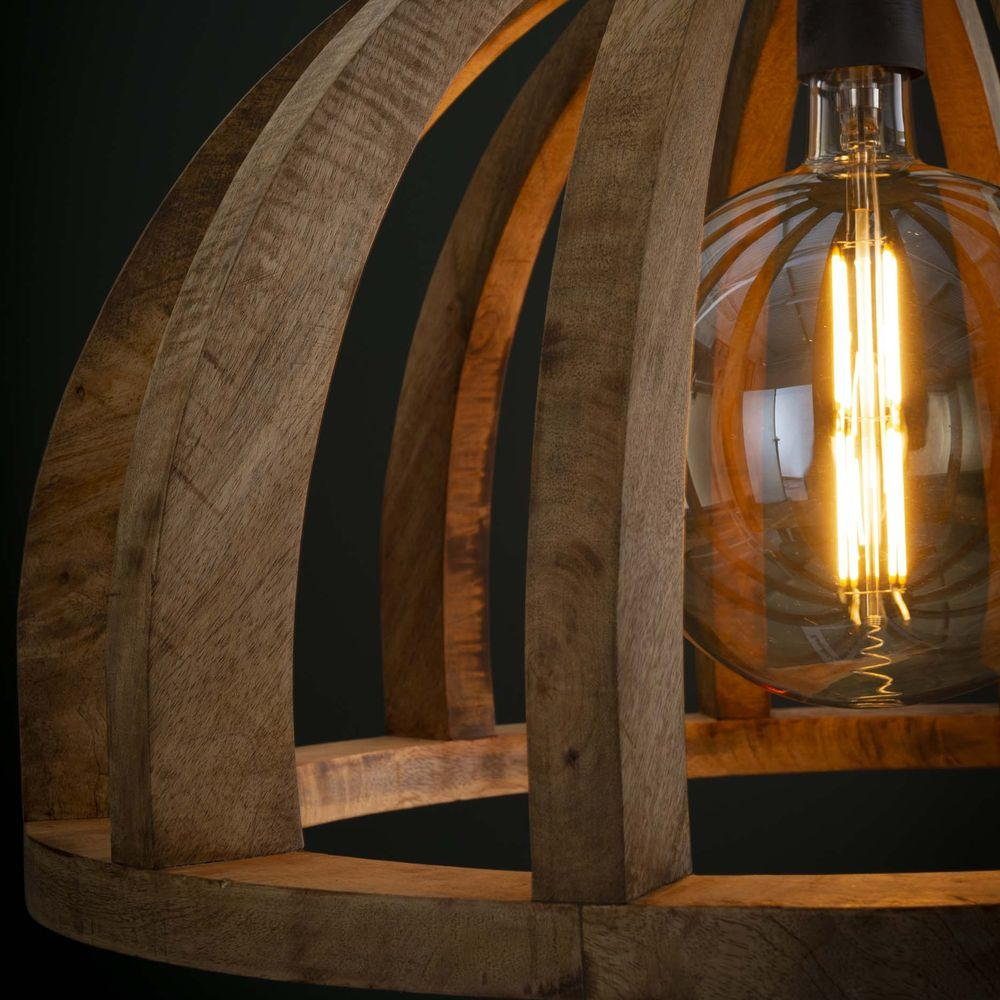 famlights Hängeleuchte, Pendelleuchte Clarissa in Natur-dunkel E27, keine Angabe, Leuchtmittel enthalten: Nein, warmweiss, Hängeleuchte, Pendellampe, Pendelleuchte