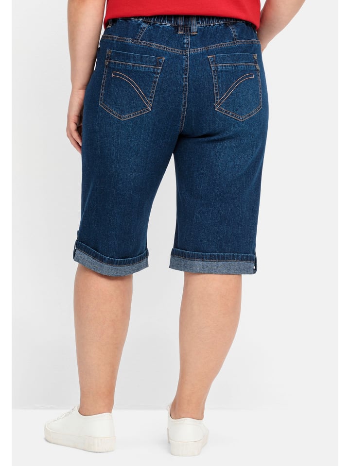 sheego Jeans-Bermudas in blue Denim günstig kaufen