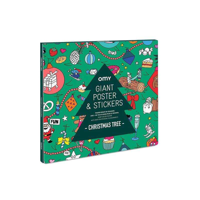 Livre Poster et stickers noël - OMY