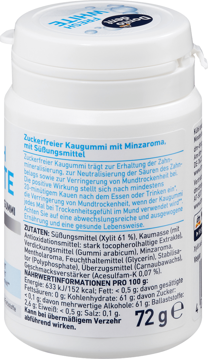 Kaugummi, Fresh White mit Xylit, 50 St