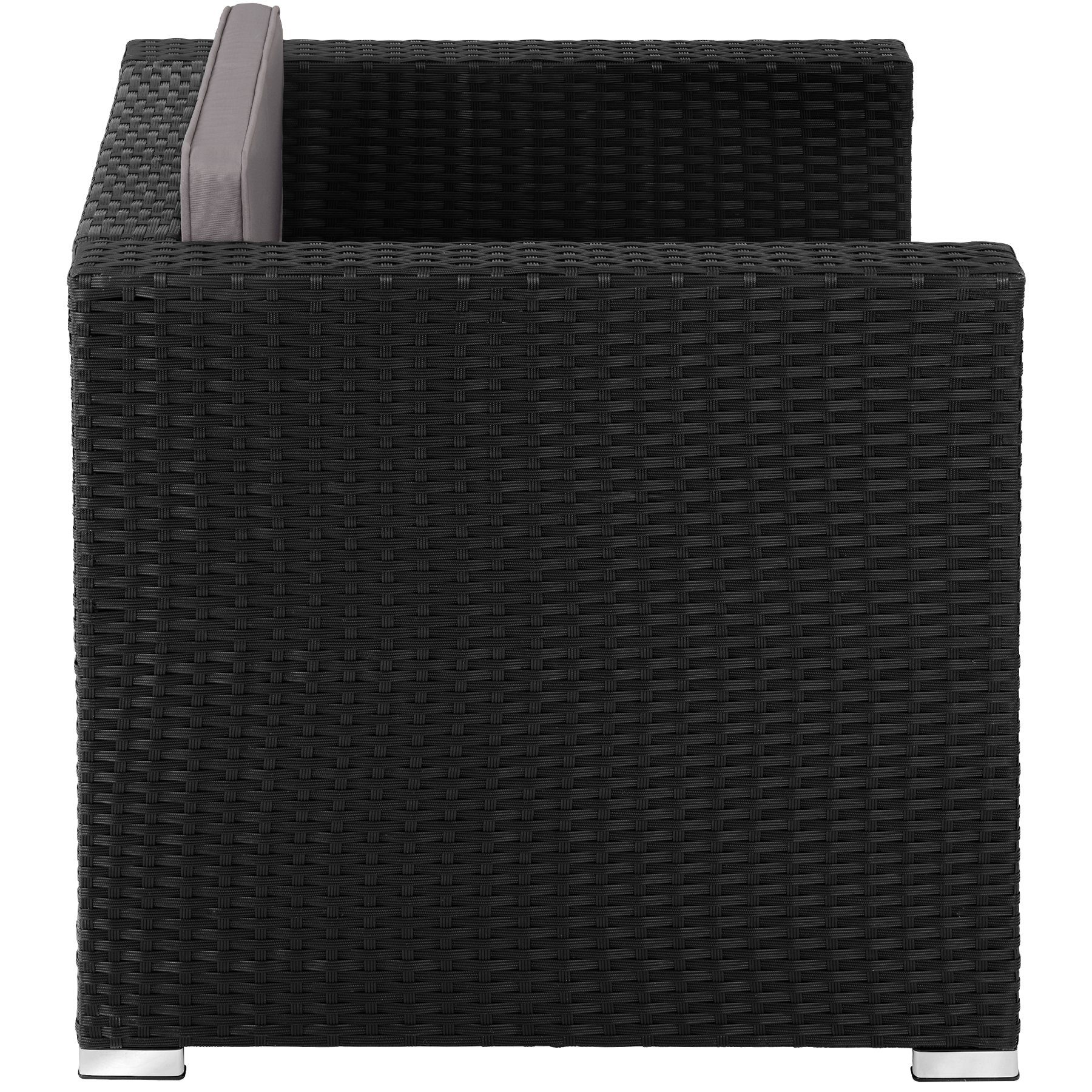 tectake Rattanstuhl Lignano (1er, 1 St), Abnehmbare Sitzkissen