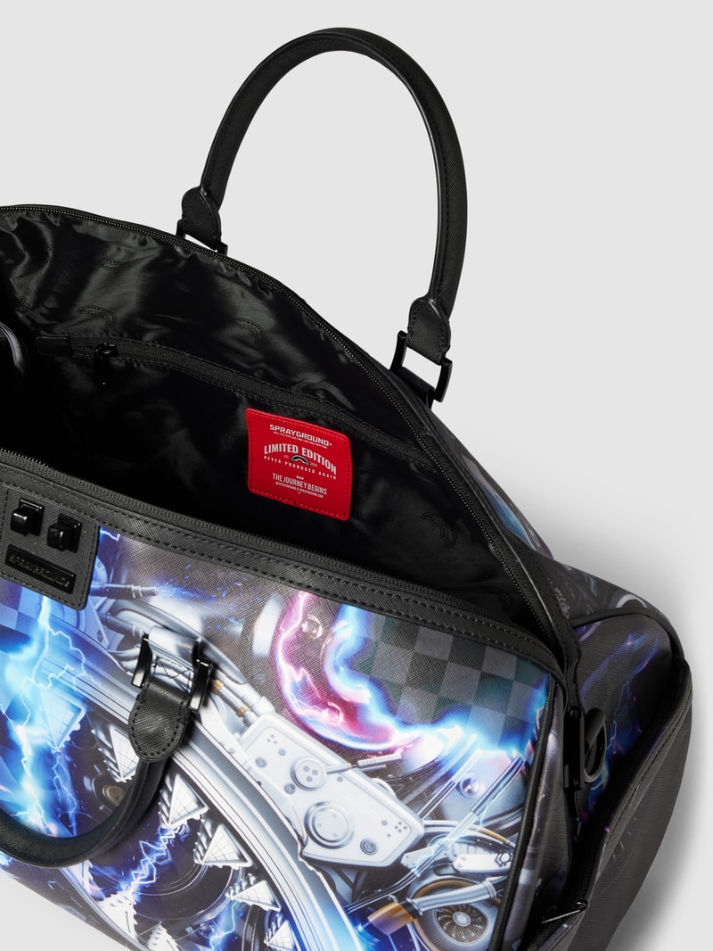 Handtasche mit Motiv-Print Modell 'SHARKINATOR 3' in schwarz