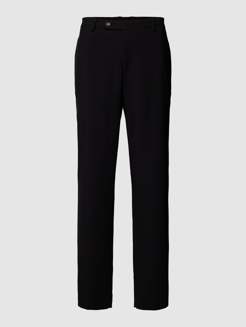 Stoffhose mit Gesäßtaschen in schwarz