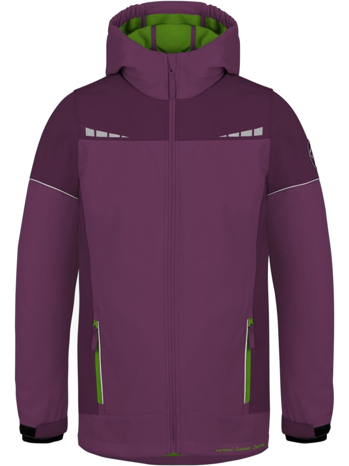 Normani Outdoor Sports Kinder Softshelljacke Galway in Lila/Violett/Grün günstig kaufen