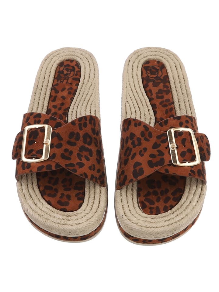 Ital-Design Sandale & Sandalette in Braun und Beige günstig kaufen