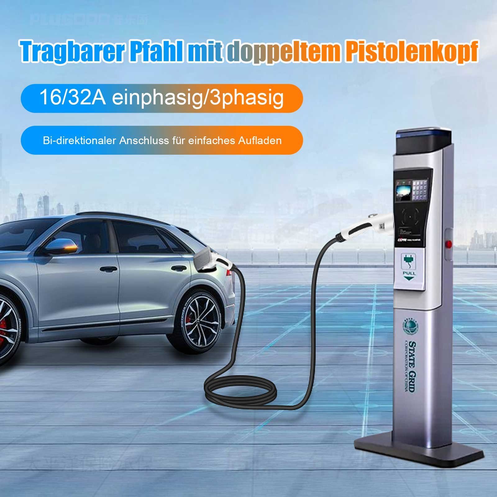 GLIESE mobil Elektroauto-Ladestation Typ 2 Ladekabel 11kW & 16A für Elektroauto, 11,00kW / 16A, 3 Phase, mit Typ 2-Ladekabel von 5m
