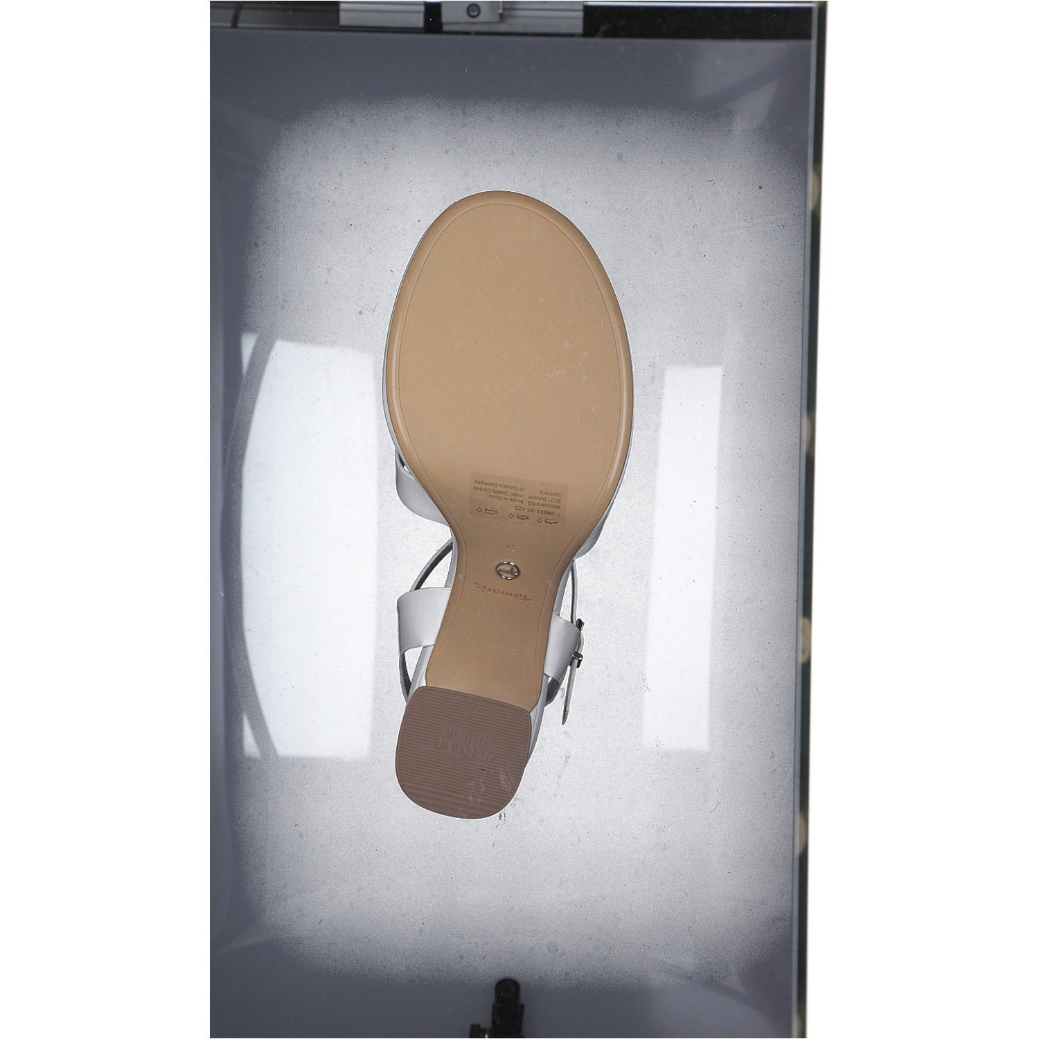 Tamaris 28031, Plateau-Sandaletten, Damen, WHITE PATENT