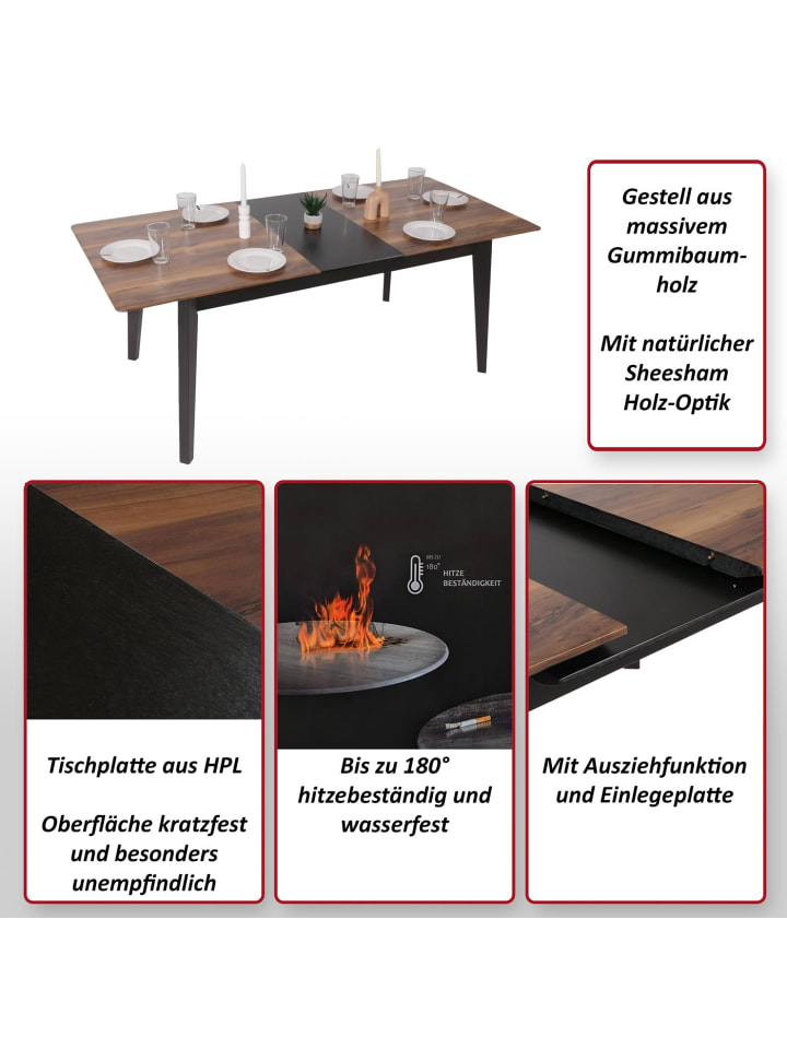 MCW Esszimmertisch M57 Massiv-Holz Laminat Melamin günstig kaufen onesize