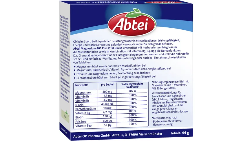 ABTEI Magnesium 400 Plus direkt