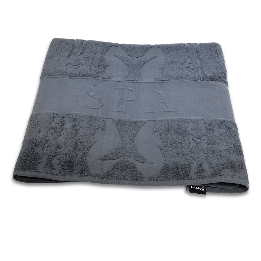 LaJa26 Saunatuch LaJa26 Handtuch XXL 90 x 210 cm anthrazit, Baumwolle (1-St), Außergewöhnlich, modernes ''Seepferdchen-Design''.