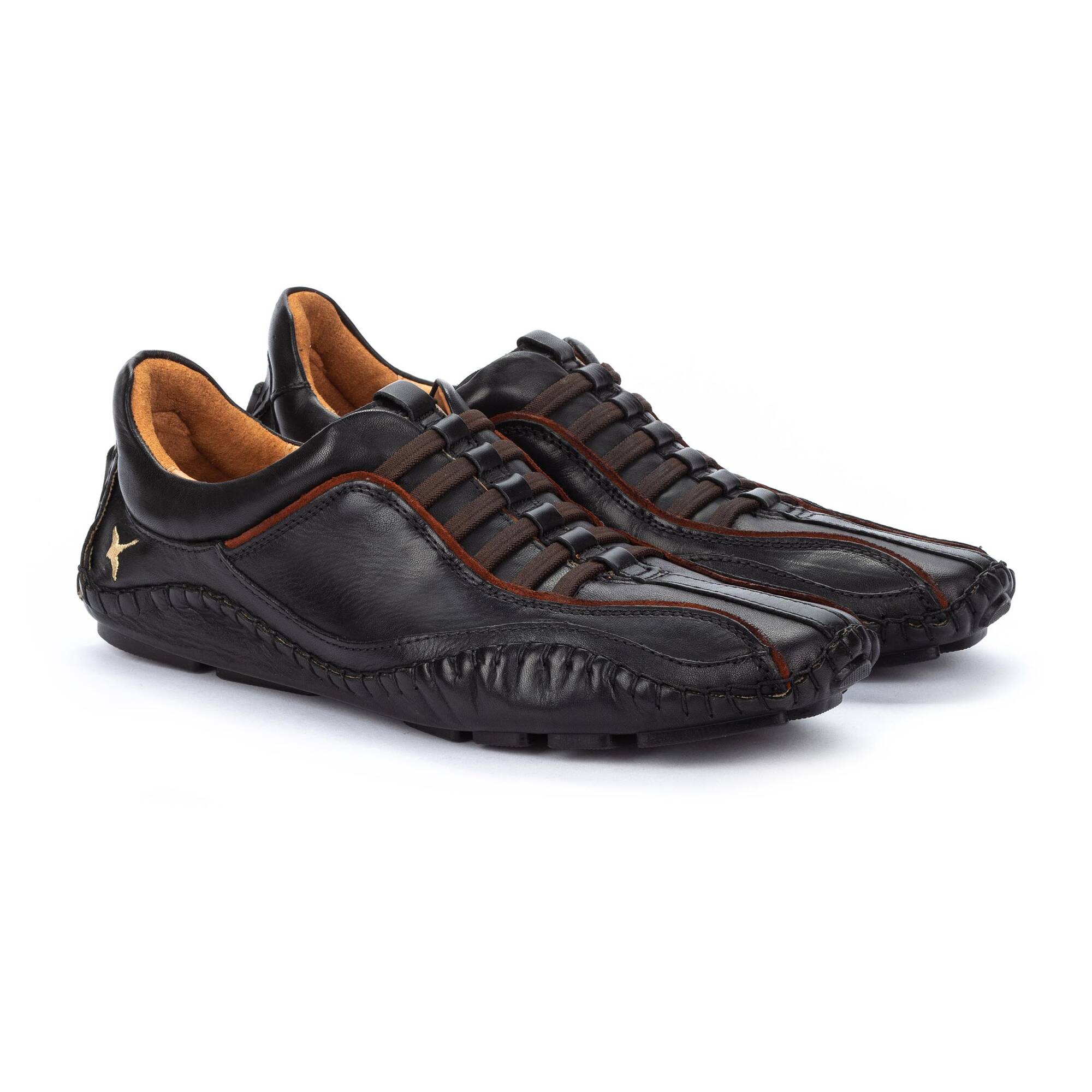 Buty sportowe męskie z gumką - CZARNE