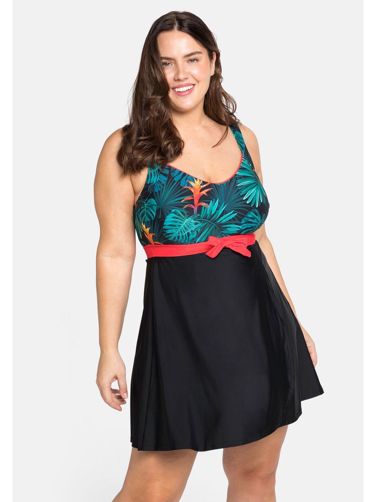 sheego by Joe Browns Tankini-Top Große Größen, mit Rockteil in Wickeloptik, ohne Badehose