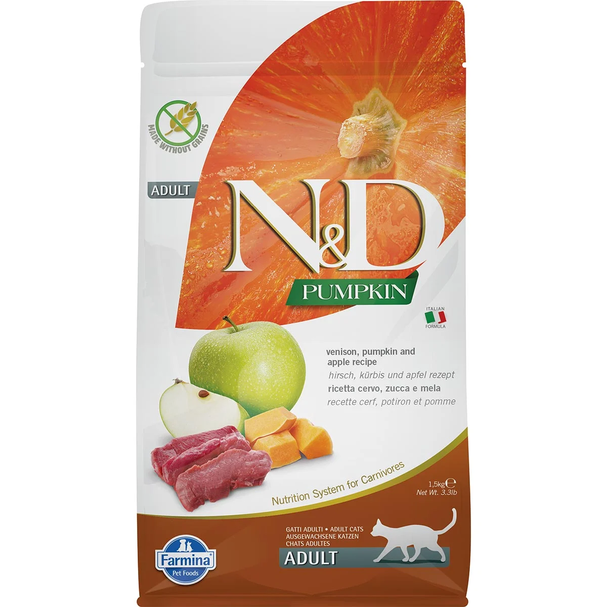 N&D Cat Pumpkin Adult mit Hirsch, Kürbis & Apfel