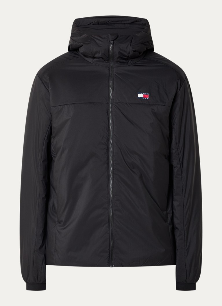Jaqueta acolchoada Tommy Hilfiger com capuz e bordado do logotipo.