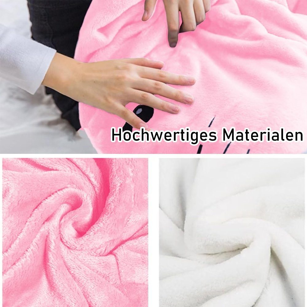 Wohndecke Hai Decke mit Ärmeln, Flauschig Hoodie Superweiche Cozy Hai-Schlafsack, NUODWELL