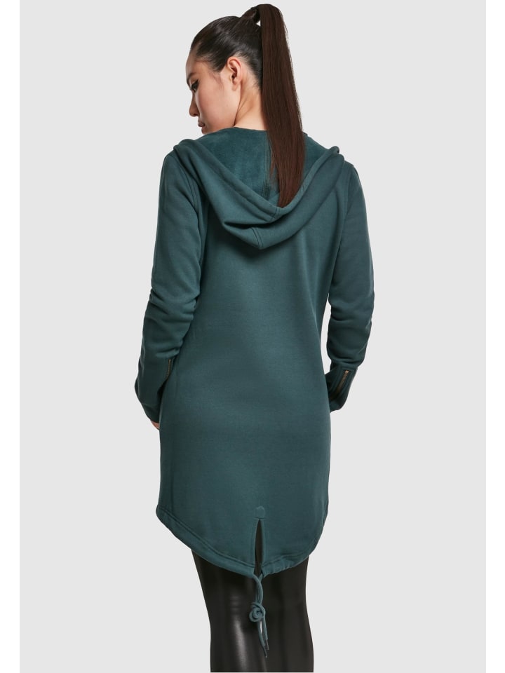 Urban Classics Urban Classics Zip-Kapuzenpullover in bottlegreen günstig kaufen