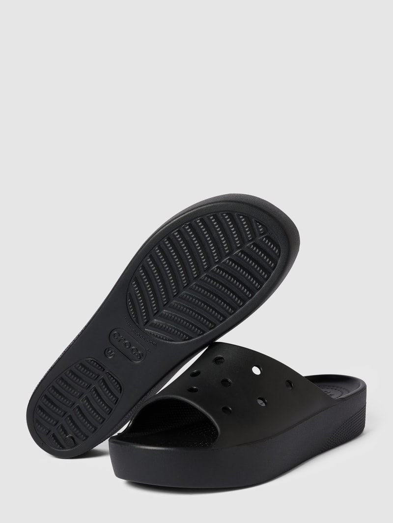 Slides mit Lochmuster in schwarz