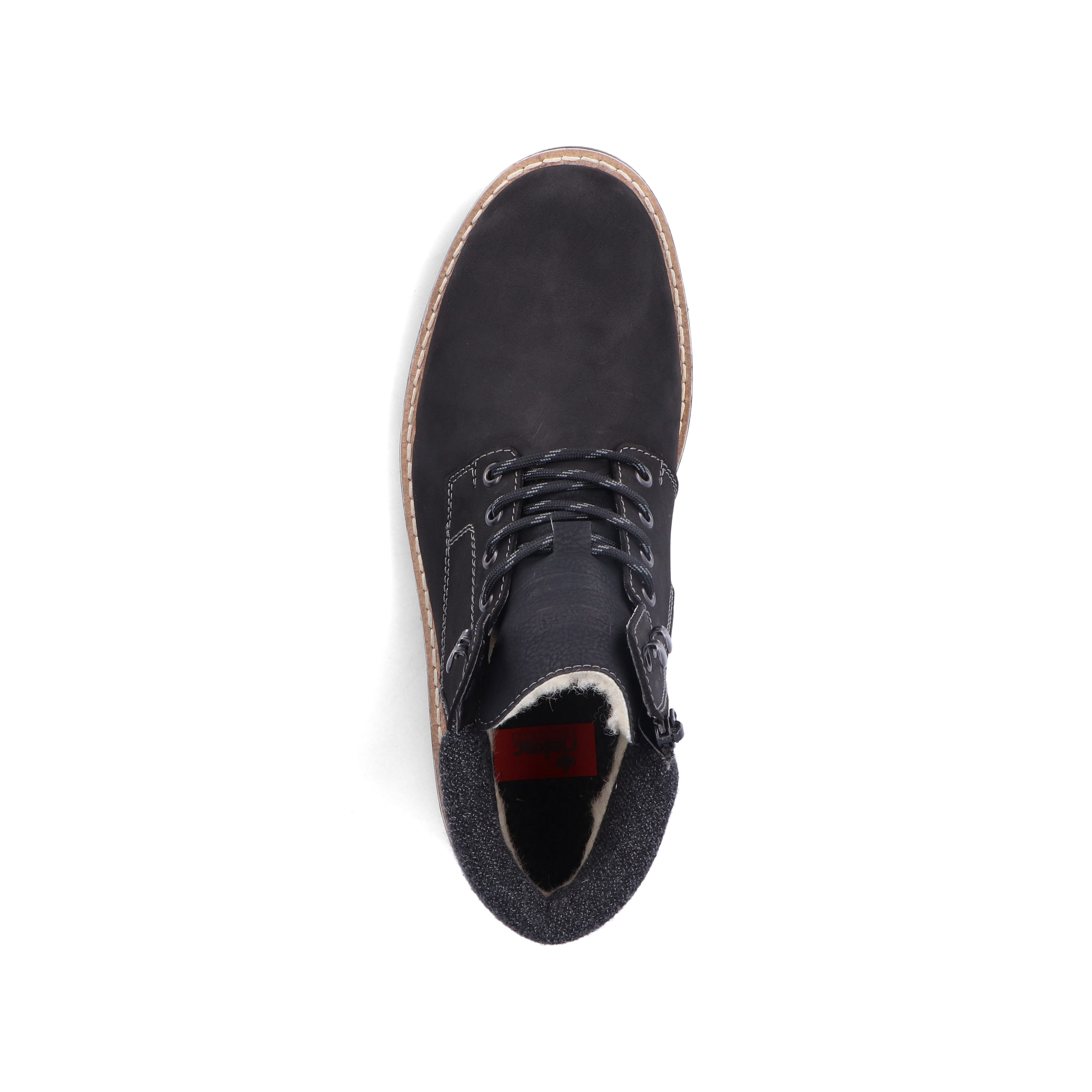 Rieker Herren Schnürstiefel tiefschwarz