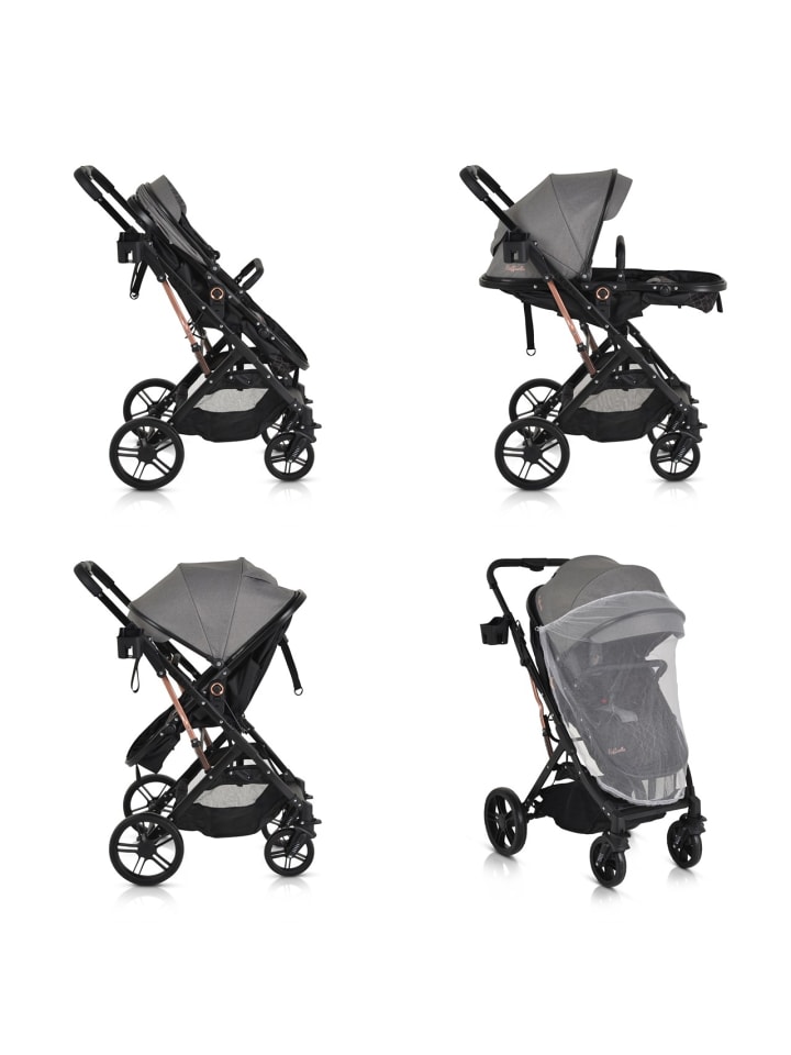 Moni Kombikinderwagen Rafaello 2in1 in grau günstig kaufen onesize