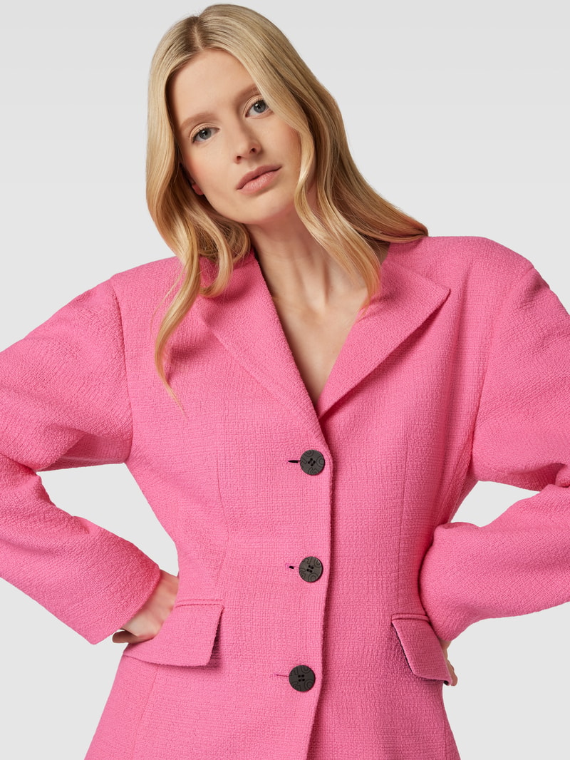 Blazer mit Label-Detail Modell 'Asola' in neon pink