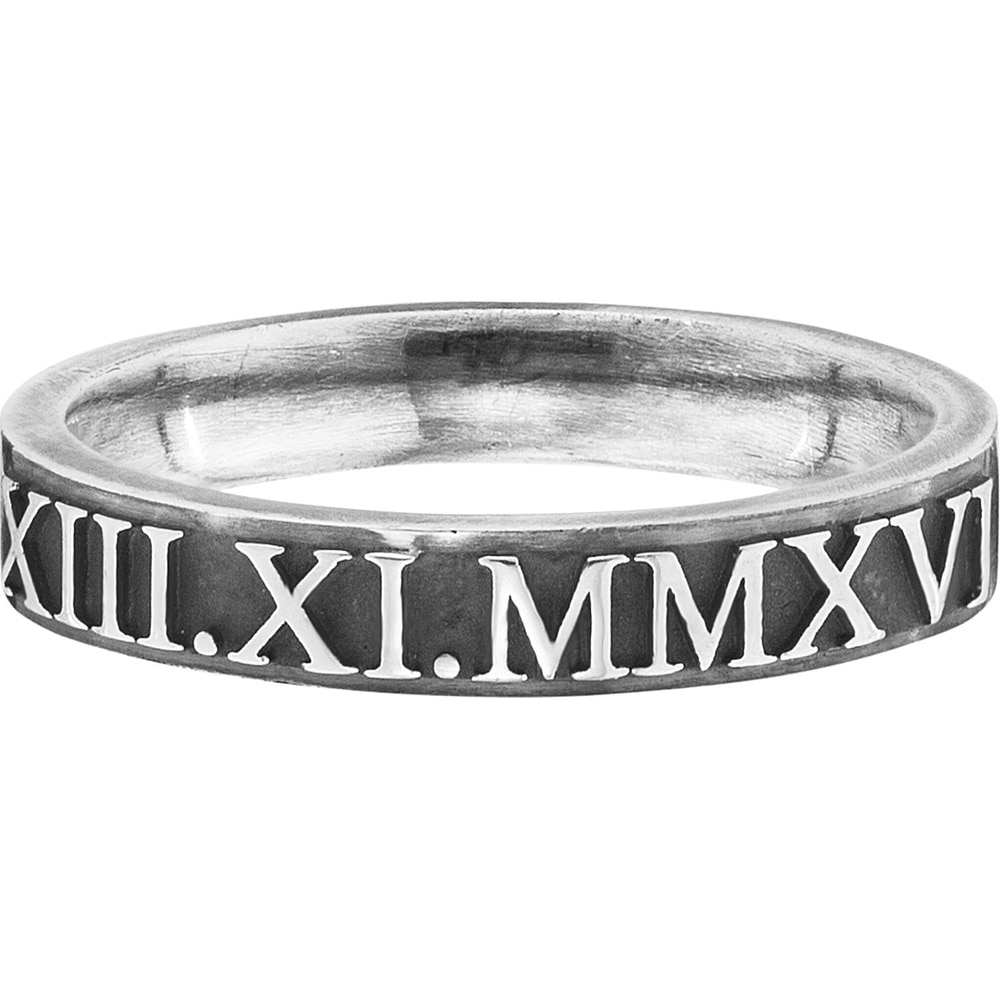 caï Bague pour hommes 925 Argent noir Bague