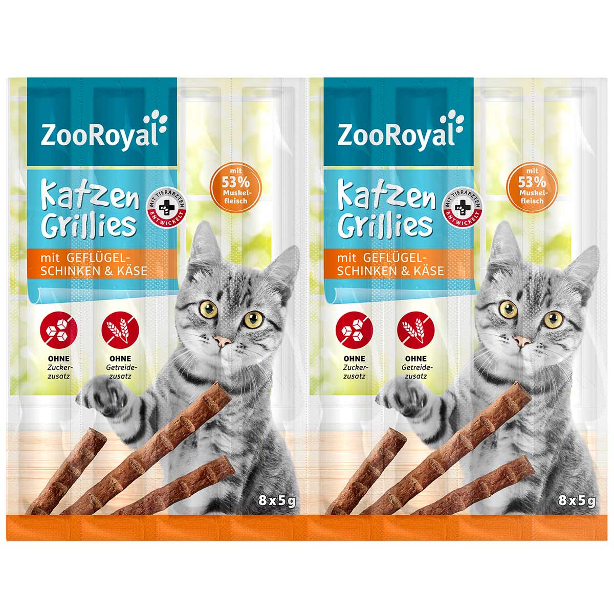ZooRoyal Katzen-Grillies Geflügelschinken & Käse