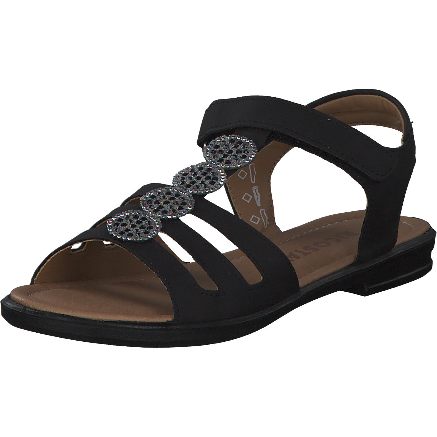 Ricosta Ana 7000402, Sandalen (Kinder), Damen, Schwarz