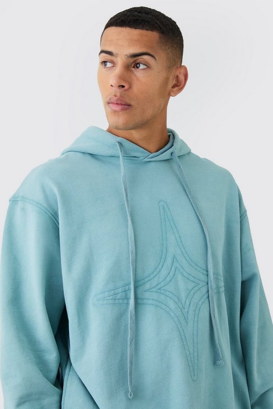Gesteppter Oversize Hoodie